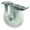 Medium Duty, Castor, 125mm, Braked, Swivel, Bolt Hole, Nylon, White thumbnail-0