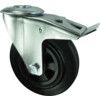 Castor, Medium Duty, Braked, Swivel, 125mm, 100kg Load Capacity thumbnail-0