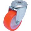 Castor, 200mm, Unbraked, Swivel, Bolt Hole, Polyurethane, Red thumbnail-0