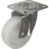 Castor, 80mm, Unbraked, Swivel, Top Plate, Nylon, White thumbnail-0