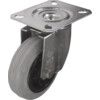 Castor, 125mm, Unbraked, Swivel, Top Plate, Rubber, Grey thumbnail-0