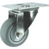 Castor, 125mm, Unbraked, Swivel, Top Plate, Rubber, Grey thumbnail-0