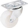 Medium Duty, Castor, 50mm, Unbraked, Swivel, Top Plate, Polyurethane, White thumbnail-1