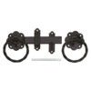 151mm TWISTED RING HANDLE GATE LATCH SET BLACK thumbnail-0