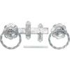 150mm TWISTED RING HANDLE GATE LATCH SET GALV. thumbnail-0