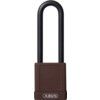 74/40HB75 40mm Aluminium Padlock 1-Key 75mm Long Shackle Brown thumbnail-0