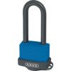 Keyed Padlock, Keyed Different, Brass, Blue, 55mm Width, Weatherproof thumbnail-0