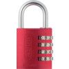 Combination Padlock, Aluminium, Red, 42mm Width, Weatherproof thumbnail-0