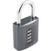 Combination Padlock, Zinc, Black, 50mm Width, Weatherproof thumbnail-1