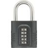 Combination Padlock, Zinc, Black, 63mm Width, Weatherproof thumbnail-0