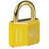 Keyed Padlock, Keyed Alike, Brass, Yellow, 43mm Width, Weatherproof thumbnail-0