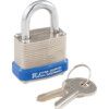 Keyed Padlock, Keyed Different, Steel, Silver, 30mm Width, Weatherproof thumbnail-0