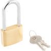 Keyed Padlock, Keyed Different, Brass, Gold, 40mm Width, Weatherproof thumbnail-1