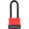 Keyed Padlock, Keyed Different, Steel, Red, 45mm Width, Weatherproof thumbnail-0