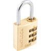 Combination Padlock, Brass, Bronze, 30mm Width, Weatherproof thumbnail-1