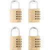 Combination Padlock, Brass, Bronze, 40mm Width, Weatherproof thumbnail-0