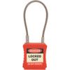 Lockout Keyed Padlock, Keyed Different, Nylon, Red,  , Weatherproof thumbnail-0