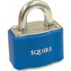 Keyed Padlock, Keyed Different, Steel, Blue, 38mm Width, Weatherproof thumbnail-0