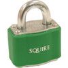 Keyed Padlock, Keyed Different, Steel, Green, 38mm Width, Weatherproof thumbnail-0