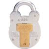 Keyed Padlock, Keyed Different, Steel, Silver/Gold, 51mm Width, Weatherproof thumbnail-0