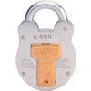 Keyed Padlock, Keyed Alike, Steel, Silver/Gold, 64mm Width, Weatherproof thumbnail-0