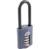 Combination Padlock, Die Cast Alloy, Black, 50mm Width, Weatherproof thumbnail-1