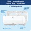 557000 Tork White Twin Toilet Roll Dispenser thumbnail-1