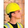 EVOLite®, Safety Helmet, Yellow, ABS, Not Vented, Reduced Peak, Includes Side Slots thumbnail-0