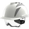 V-GARD 930 Vented Safety Helmet with FAS-TRAC III Straps and Integrated Eye Protection, White thumbnail-0