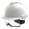 V-GARD 930 Non-Vented Safety Helmet with FAS-TRAC III Straps and Integrated Eye Protection, White thumbnail-0