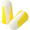 303S, Disposable Ear Plugs, Uncorded, Not Detectable, Bullet, 33dB, White/Yellow, Foam, Pk-200 Pairs thumbnail-0