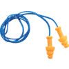 Smartfit, Reusable Ear Plugs, Corded, Triple Flange, Orange, Pk-50 Pairs thumbnail-0