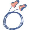 Disposable Ear Plugs, Corded, Detectable, Flared Bullet Plug Shape, 35dB, Blue/Orange, Foam, Pack of 100 Pairs thumbnail-1