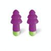 Rocket, Reusable Ear Plugs, Uncorded, Not Detectable, Triple Flange, 27dB, Green/Purple, Plastic, Pack of 50 Pairs thumbnail-0