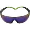 Wraparound Safety Glasses, Blue Mirror Lens, Black/Green Frame, Anti-Fog/Anti-Mist/Scratch-resistant/UV-resistant thumbnail-0