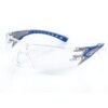 Stream Evo, Safety Glasses, Clear Lens, Wraparound, Blue/Grey Frame, Anti-Fog/Impact-resistant/Scratch-resistant/UV-resistant thumbnail-1