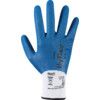 11-919 HyFlex® Fortix Mechanical Hazard Gloves, Blue/White, Nylon Liner, Nitrile Coating, EN388: 2016, 4, 1, 2, 1, A, Size 8 thumbnail-1