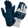 32-815 Hynit® Mechanical Hazard Gloves, Blue/White, Cotton/Polyester Liner, Palm Nitrile Coating, EN388: 2016, 3, 1, 1, 1, A, Size 7 thumbnail-0