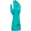 37-695 Solvex Chemical Resistant Gauntlet, Green, Nitrile, Cotton Flocked Liner, Size 10 thumbnail-0