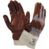 52-547 Hyd-Tuf Mechanical Hazard Gloves, Brown, Cotton Liner, Nitrile Coating, EN388: 2016, 3, 1, 1, 1, A, Size 10 thumbnail-0