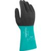 58-430 Alphatec Chemical Resistant Gauntlet, Black/Green, Nitrile, Cotton Flocked Liner, Size 11 thumbnail-0