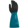 58-435 Alphatec Chemical Resistant Gauntlet, Black/Green, Nitrile, Cotton Flocked Liner, Size 11 thumbnail-0