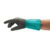 58-535W VP Alphatec Chemical Resistant Gauntlet, Black/Green, Nitrile, Nylon Liner, Size 7 thumbnail-0