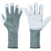 70-766 Vantage Cut Resistant Gloves, Grey/White, EN388: 2016, 4, X, 4, 3, D, Leather Palm, Acrylic/Nylon, Size 7 thumbnail-0