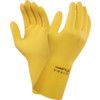 87-190 Alphatec Chemical Resistant Gloves, Yellow, Latex, Cotton Flocked Liner, Size 8.5-9 thumbnail-0