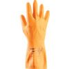 87-370 VersaTouch Chemical Resistant Gloves, Orange, Latex, Cotton Flocked Liner, Size 7.5 thumbnail-1