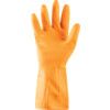 87-370 VersaTouch Chemical Resistant Gloves, Orange, Latex, Cotton Flocked Liner, Size 7.5 thumbnail-2