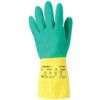 Alphatec® 87-900 Mechanical Hazard Gloves, Green/Yellow, Cotton Liner, Latex Coating, EN388: 2016, 2, 1, 2, X, A, Size XL thumbnail-1