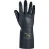 87-950, Chemical Resistant Gloves, Black, Latex, Cotton Flocked Liner, Size 9.5-10 thumbnail-2