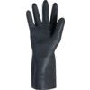 87-950, Chemical Resistant Gloves, Black, Latex, Cotton Flocked Liner, Size 9.5-10 thumbnail-3